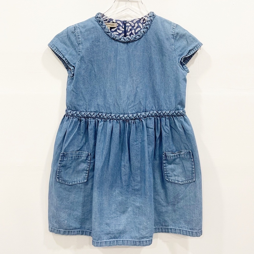Hucklebone London Chambray Braided Flared Dress 10